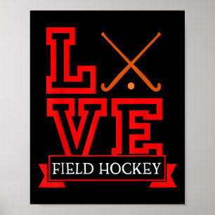 Affiche Saison de hockey sur gazon Bâton et palet-fun Fiel