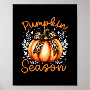 Affiche Saison de la citrouille automne costume de Thanksg