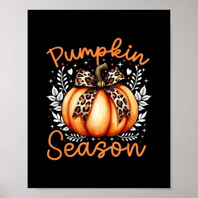 Affiche Saison de la citrouille automne costume de Thanksg (Devant)