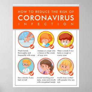 Affiche Saison de la grippe Coronavirus Épidémie Préventio