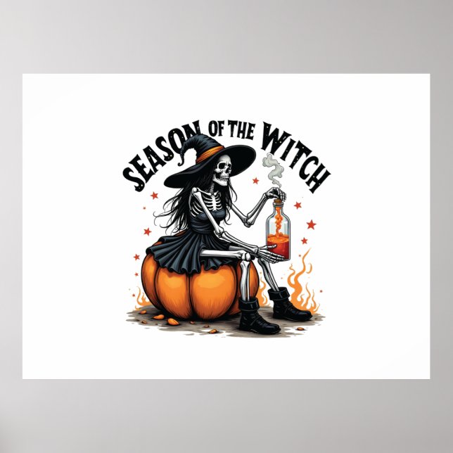 Affiche Saison De La Sorcière Éffrayante Hallowee Wtich (Devant)