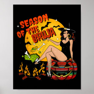 Affiche Saison De L'Halloween Bruja