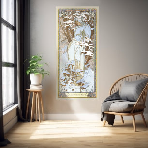 Affiche Saison de l'Hiver Art Nouveau Alphonse Mucha