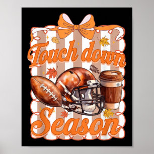 Affiche Saison de touché de football, Coquette de football