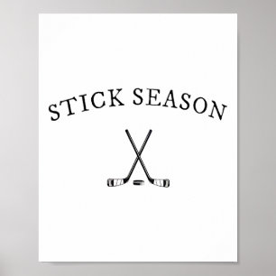 Affiche Saison des bâtons Bâtons de hockey croisés Puck Mi