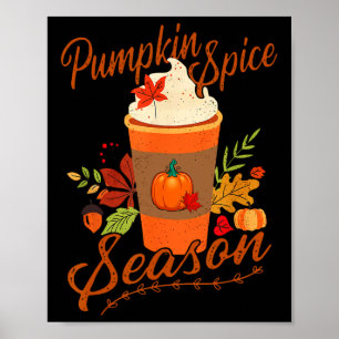 Affiche Saison des épices citrouilles Saison des dernières