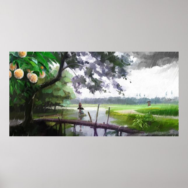 Affiche Saison des pluies au Bangladesh (Devant)