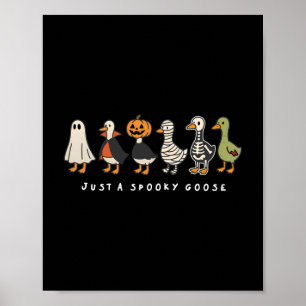 Affiche Saison Éffrayante De L'Oie D'Halloween Éffrayante