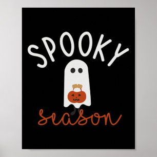 Affiche Saison éffrayante Ghost Fun mignon Costume Hallowe
