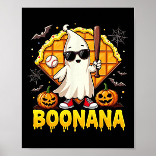 Affiche Saison Éffrayante Halloween Boonana Cute Ghost Nan