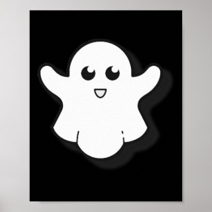 Affiche Saison Éffrayante Halloween Ghost Cute Ghost