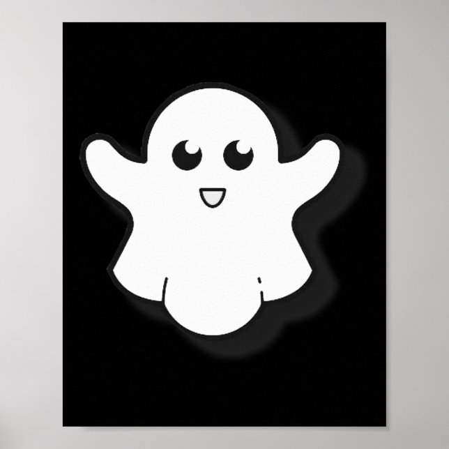 Affiche Saison Éffrayante Halloween Ghost Cute Ghost (Devant)
