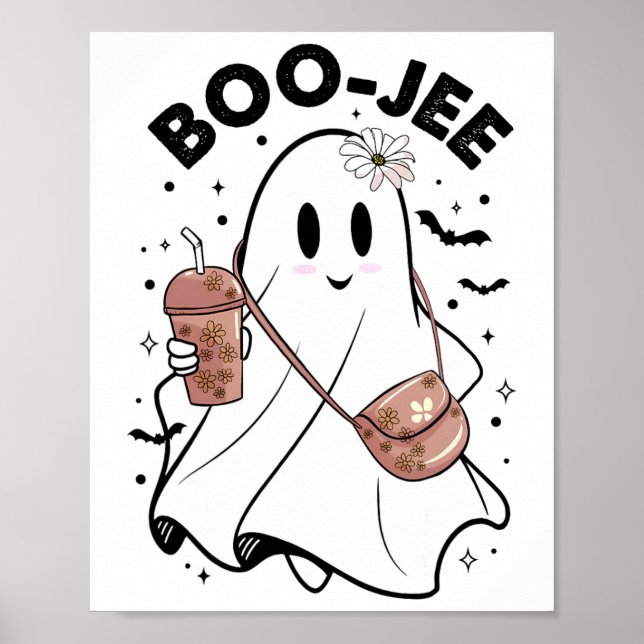 Affiche Saison éffrayante mignonne Fantôme Halloween Costu (Devant)