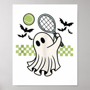 Affiche Saison Éffrayante rétro du joueur de tennis d'Hall