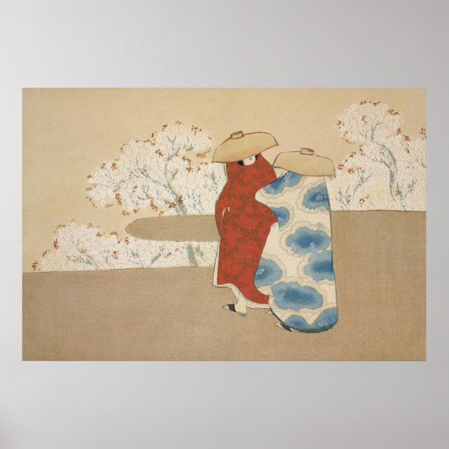 Affiche Saison Hanami par Kamisaka Sekka (1909-1910) (Devant)