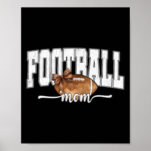 Affiche Saison Touchdown Foot américain Maman Jour de matc