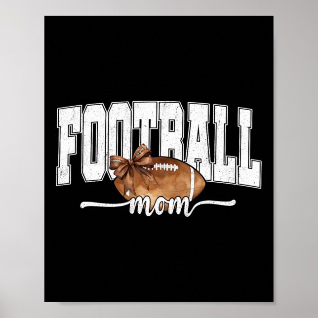 Affiche Saison Touchdown Foot américain Maman Jour de matc (Devant)