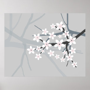 Affiche Sakura - copie japonaise de fleur de cerisier