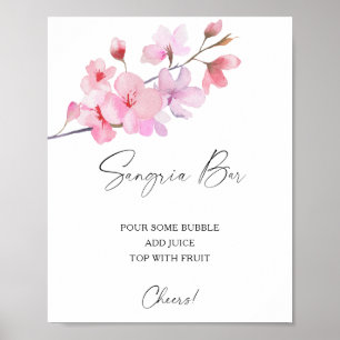 Affiche Sakura élégant - bar à sangria