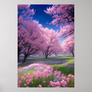 Affiche Sakura Meadows en fleur