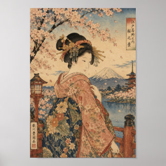 Affiche Sakura Reverie by Mount Fuji