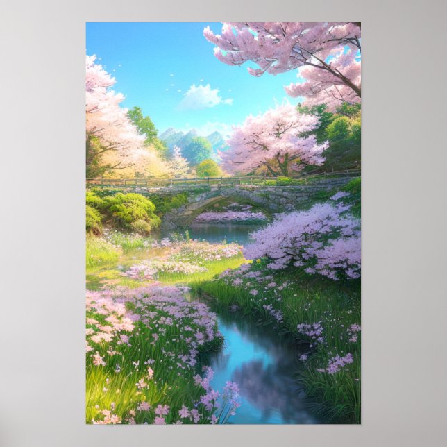 Affiche Sakura Stream, le paradis au bord du pont (Devant)