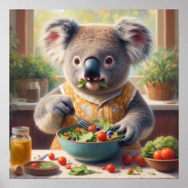 Affiche Salade De Manger Koala (Devant)