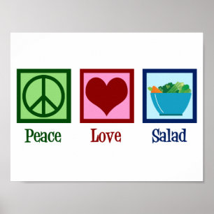 Affiche Salades de l'amour et de la paix Bar à salades mig