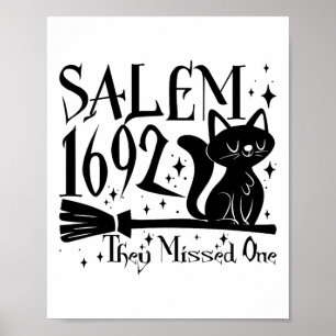Affiche Salem 1692 Halloween Drôle Ils Ont Manqué Un Chats