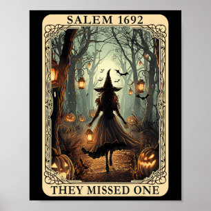 Affiche Salem 1692 Halloween Sorcière Ils Ont Manqué Un Ta