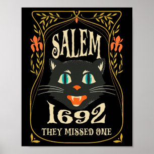 Affiche Salem 1692 ils ont manqué une sorcière Halloween