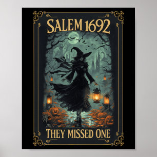 Affiche Salem 1692 Ils Ont Manqué Une Sorcière Halloween T
