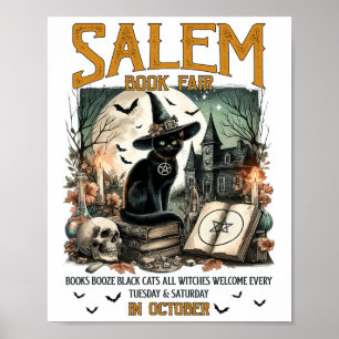 Affiche Salem Book Fair Funny Bookish Halloween Rea Éffray