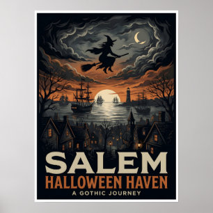 Affiche Salem Halloween Haven Voyage Gothique