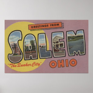 Affiche Salem, Ohio (La Cité des Quakers)