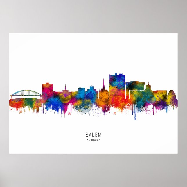 Affiche Salem Oregon Skyline (Devant)