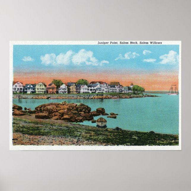 Affiche Salem Willows Vue de Juniper Point et Salem (Devant)