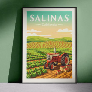 Affiche Salinas Californie vintage
