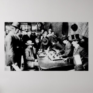 Affiche SALLE C. 1900 de l'ORIENT de JEU de FARO -