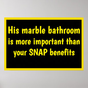 Affiche Salle de bain en marbre de Trump