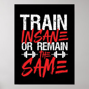 Affiche Salle De Fitness Fitness Train Dingue Restez Le Mê