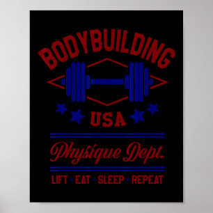 Affiche Salle De Fitness Retro vintage Pour Hommes Et Femm