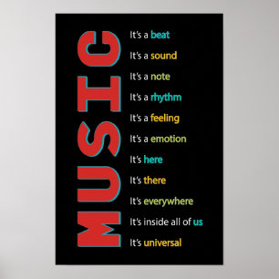 Affiche Salle de musique vocale orchestre groupe piano gui