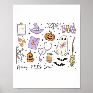Affiche Salle de pédiatrie Citrouille de l'Halloween de l'