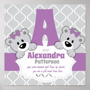 Affiche Salle de soins infirmiers Teddy Bear personnalisée