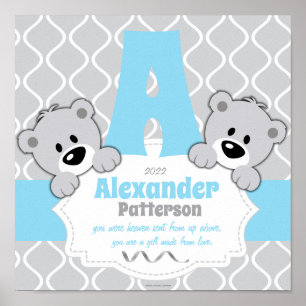 Affiche Salle de soins infirmiers Teddy Bear personnalisée