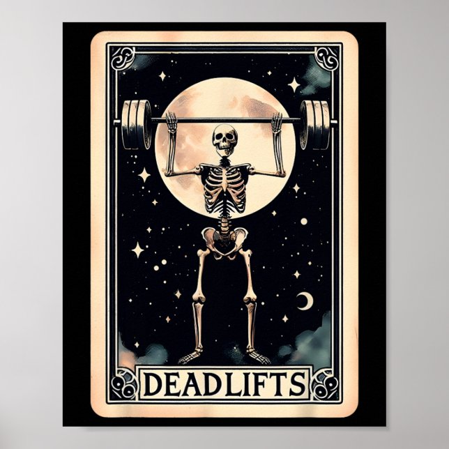 Affiche Salle de sport de levage de poids drôle d'Hallowee (Devant)