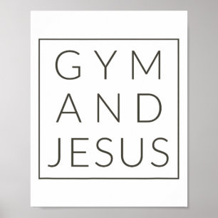 Affiche Salle de sport et Jésus