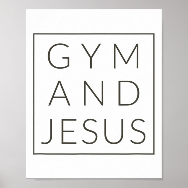 Affiche Salle de sport et Jésus  (Devant)
