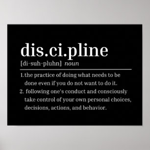 Affiche Salle de sport motivationnelle Discipline